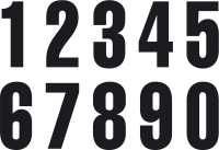NUMERY STARTOWE (CZARNE)