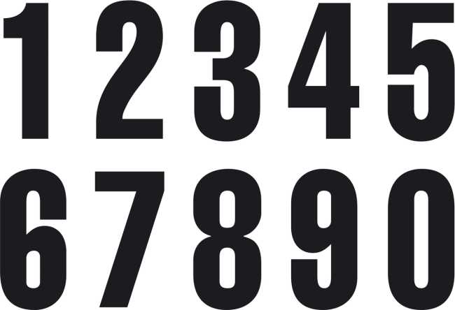 NUMERY STARTOWE (CZARNE)