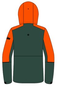 KURTKA TWO 4 RIDE V2 ZIELONA/POMARAŃCZOWA